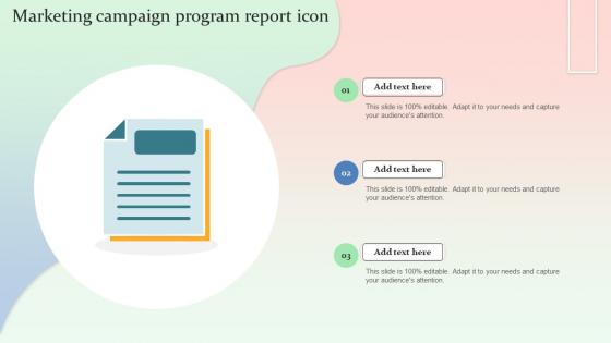 Marketing Campaign Program Report Icon