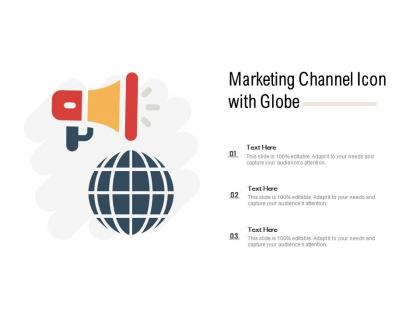 Marketing channel icon with globe