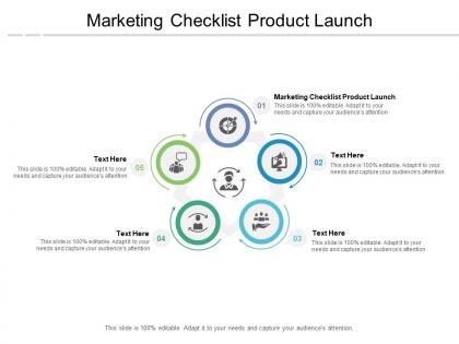 Marketing checklist product launch ppt powerpoint presentation model background cpb