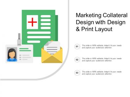 Marketing collateral design with design and print layout