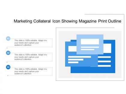 Marketing collateral icon showing magazine print outline