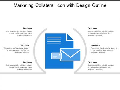 Marketing collateral icon with design outline