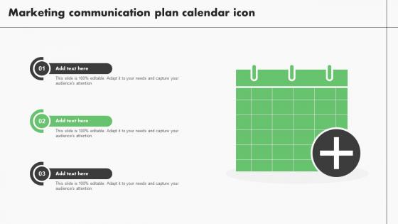 Marketing Communication Plan Calendar Icon