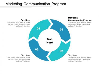 Marketing communication program ppt powerpoint presentation icon deck cpb