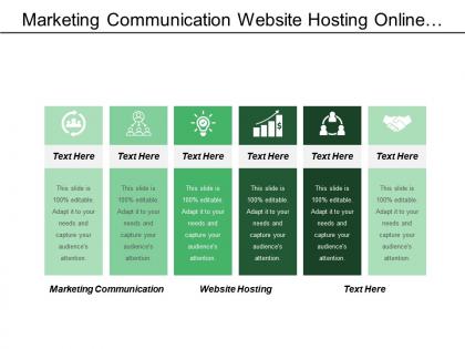 Marketing communication website hosting online activities between business