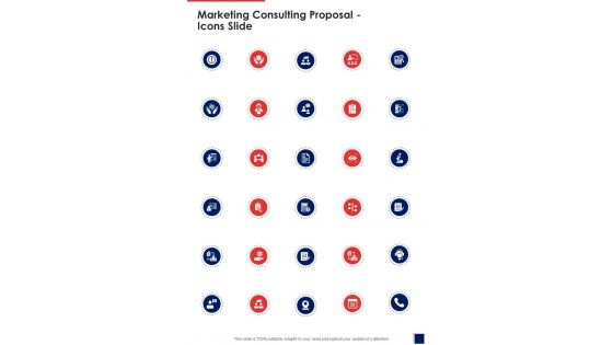 Marketing Consulting Proposal Icons Slide One Pager Sample Example Document