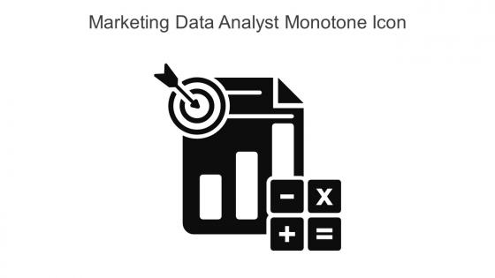 Marketing Data Analyst Monotone Icon In Powerpoint Pptx Png And Editable Eps Format