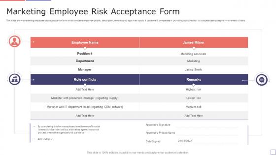Marketing Employee Risk Acceptance Form