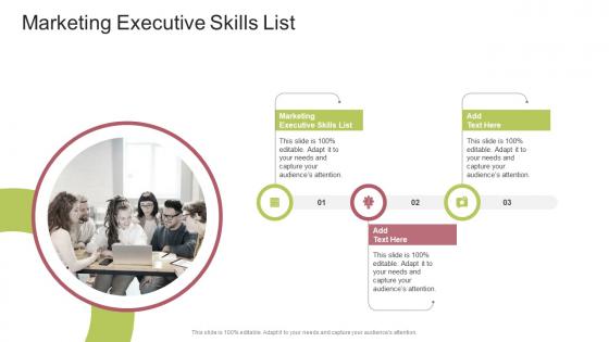 Marketing Executive Skills List In Powerpoint And Google Slides Cpb