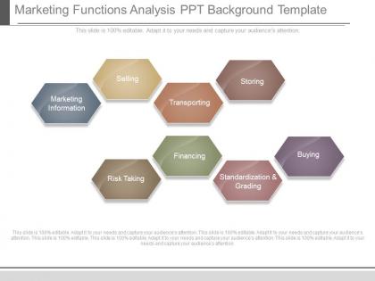 Marketing functions analysis ppt background template