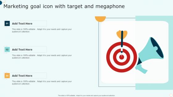 Marketing Goal Icon With Target And Megaphone