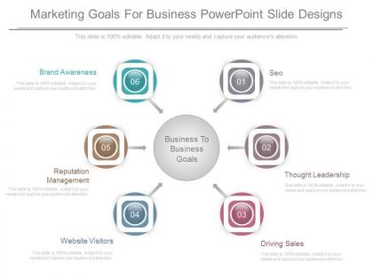 Marketing goals for business powerpoint slide designs