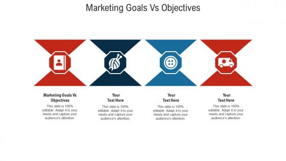 Marketing goals vs objectives ppt powerpoint presentation model vector cpb