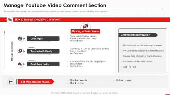 Marketing Guide To Promote Products On Youtube Channel Manage Youtube Video Comment Section