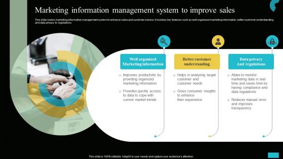 Marketing Information Management System To Improve Implementing MIS To Increase Sales MKT SS V