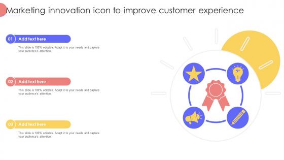 Marketing Innovation Icon To Improve Customer Experience