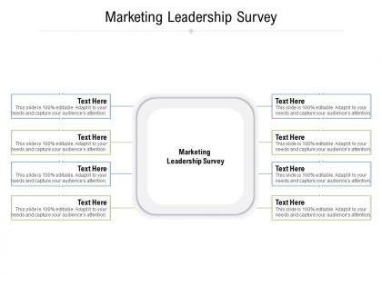 Marketing leadership survey ppt powerpoint presentation layouts brochure cpb