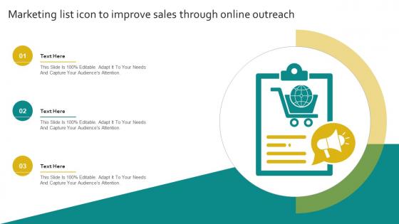 Marketing List Icon To Improve Sales Through Online Outreach