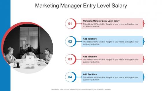 Marketing Manager Entry Level Salary In Powerpoint And Google Slides Cpb