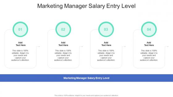 Marketing Manager Salary Entry Level In Powerpoint And Google Slides Cpb