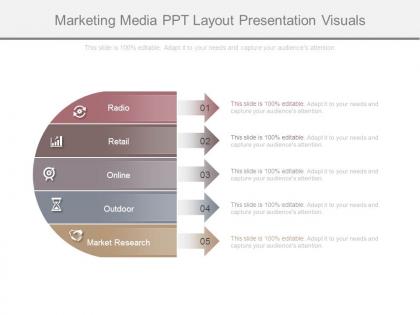 Marketing media ppt layout presentation visuals