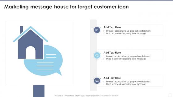 Marketing Message House For Target Customer Icon