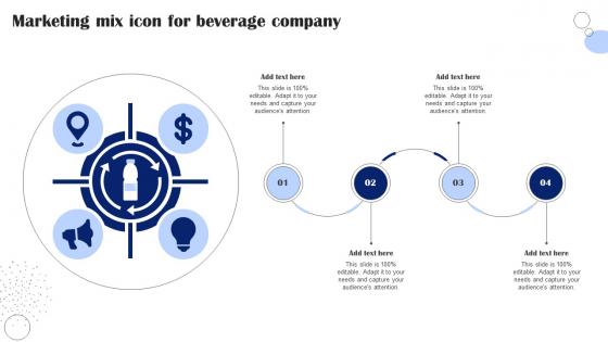 Marketing Mix Icon For Beverage Company