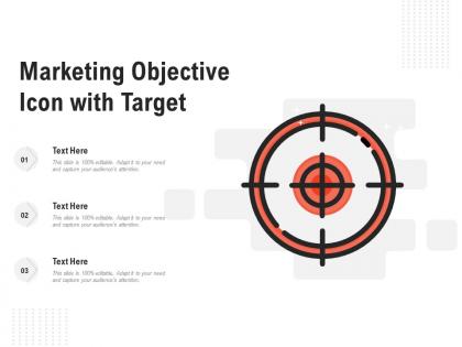 Marketing objective icon with target