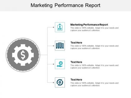 Marketing performance report ppt powerpoint presentation ideas professional cpb