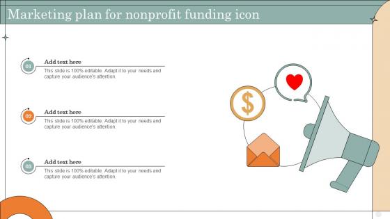 Marketing Plan For Nonprofit Funding Icon
