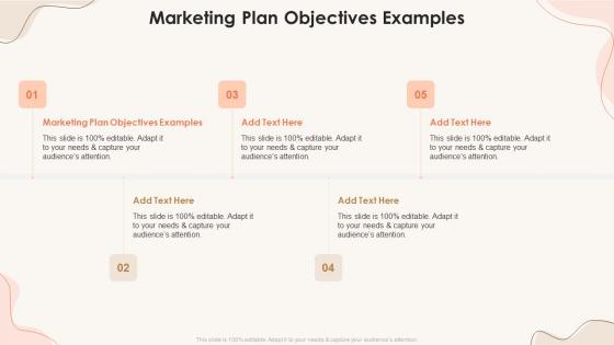 Marketing Plan Objectives Examples In Powerpoint And Google Slides Cpb