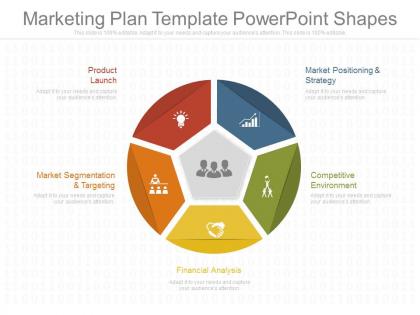 Marketing plan template powerpoint shapes
