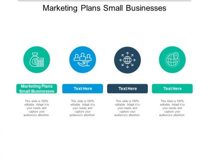 Marketing plans small businesses ppt powerpoint presentation portfolio designs cpb