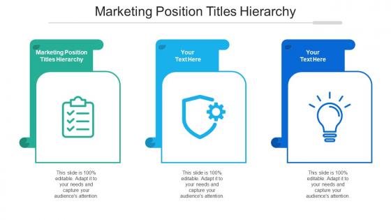 Marketing Position Titles Hierarchy Ppt Powerpoint Presentation Slides Information Cpb