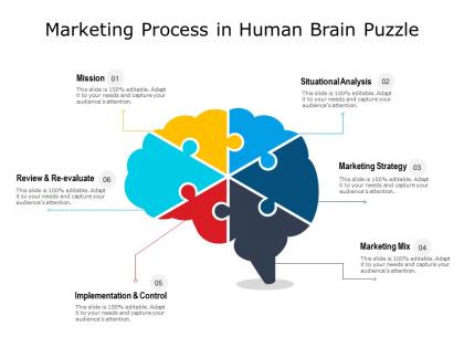 Marketing process in human brain puzzle