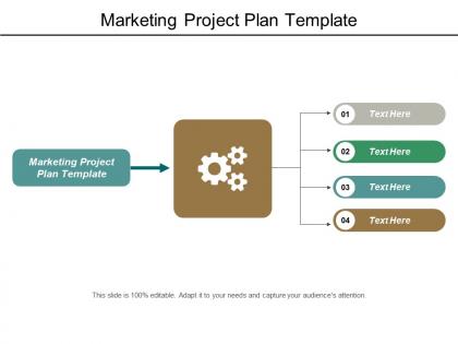 Marketing project plan template ppt powerpoint presentation model ideas cpb