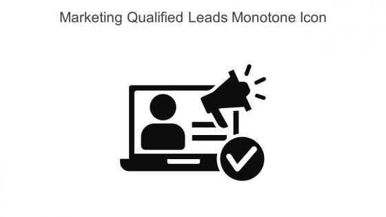 Marketing Qualified Leads Monotone Icon In Powerpoint Pptx Png And Editable Eps Format