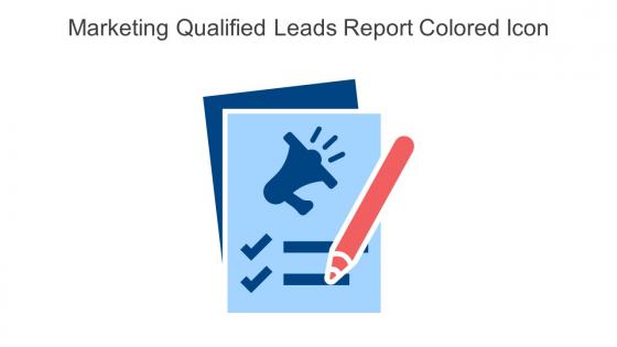 Marketing Qualified Leads Report Colored Icon In Powerpoint Pptx Png And Editable Eps Format