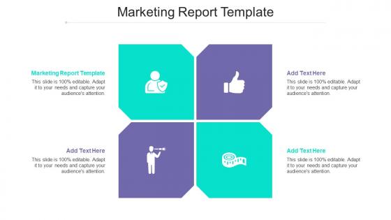 Marketing Report Template Ppt Powerpoint Presentation Gallery Smartart Cpb