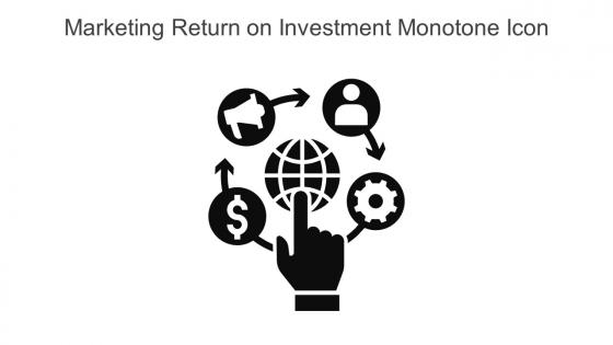 Marketing Return On Investment Monotone Icon In Powerpoint Pptx Png And Editable Eps Format