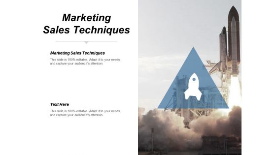 Marketing sales techniques ppt powerpoint presentation professional icon cpb