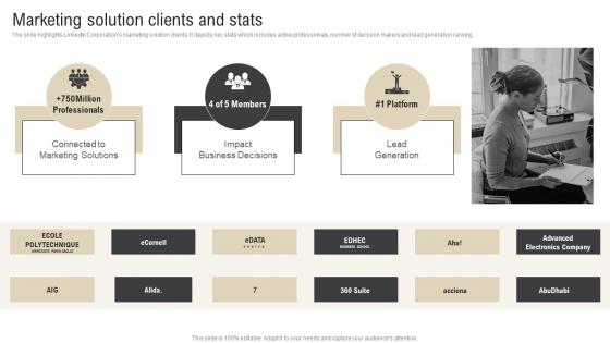 Marketing Solution Clients And Stats Talent Solution Company Profile CP SS V