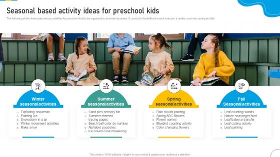 Marketing Strategic Plan To Develop Brand Seasonal Based Activity Ideas For Preschool Kids Strategy SS V