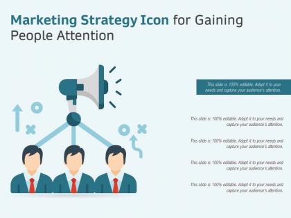 Marketing strategy icon for gaining people attention