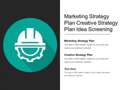 Marketing strategy plan creative strategy plan idea screening