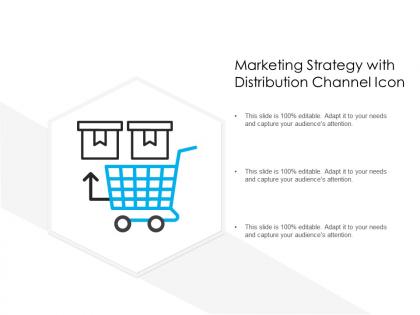 Marketing strategy with distribution channel icon
