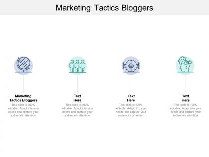 Marketing tactics bloggers ppt powerpoint presentation file clipart cpb