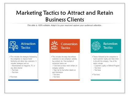 Marketing tactics to attract and retain business clients