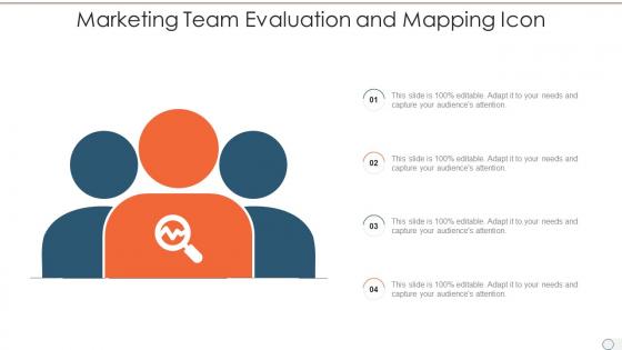 Marketing team evaluation and mapping icon
