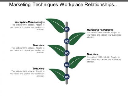 Marketing techniques workplace relationships marketing affiliates marketing mix modeling